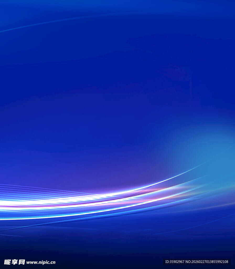 蓝色流光夜景梦幻画面