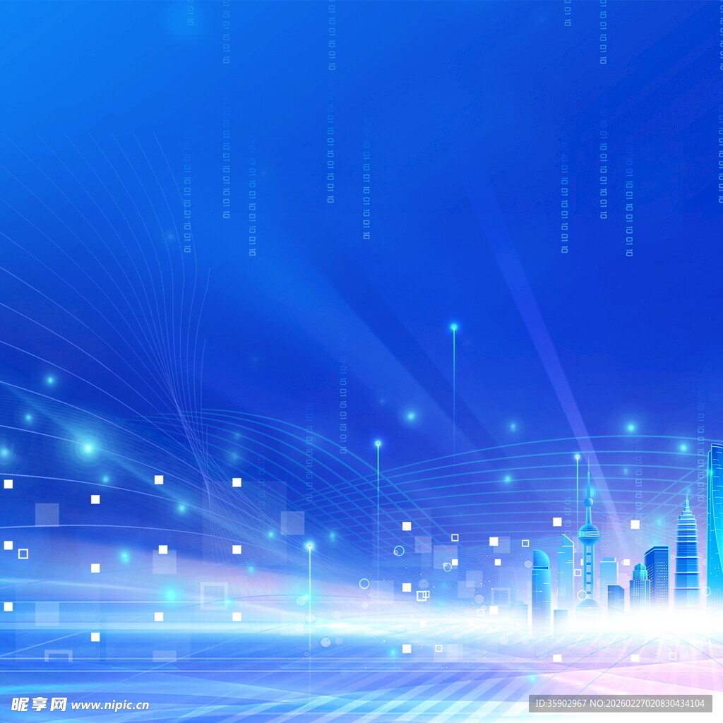 科技感城市夜景背景图