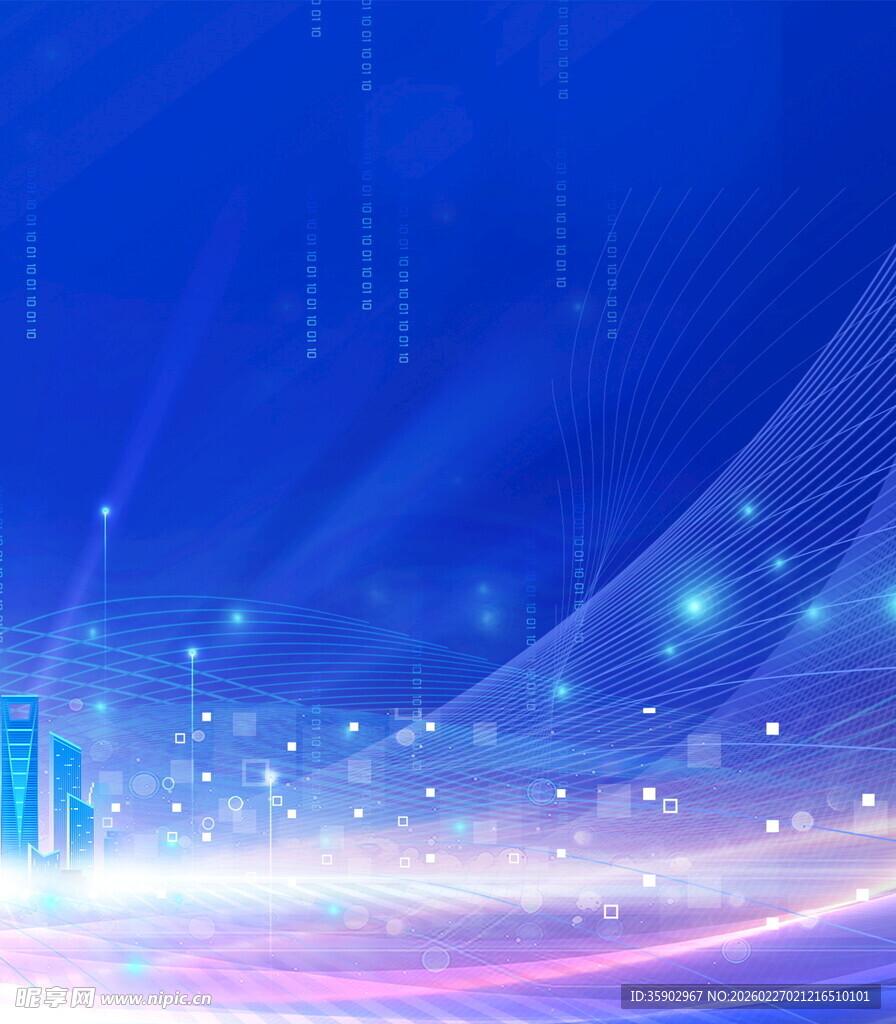 梦幻蓝色星空背景画面