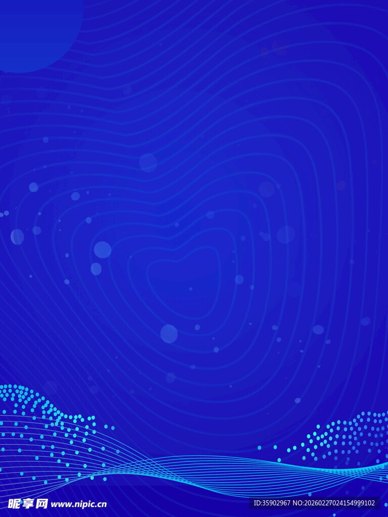 蓝色科技感波浪背景图