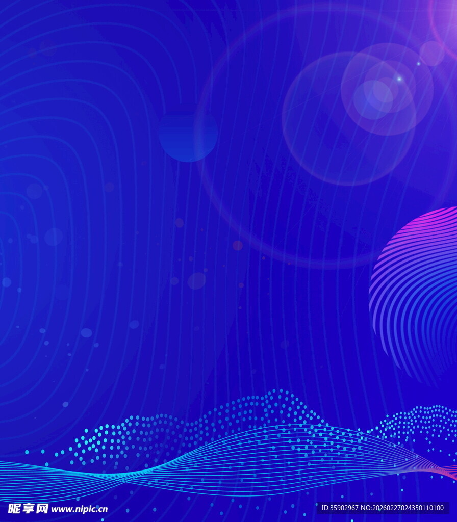 梦幻蓝紫渐变科技背景图
