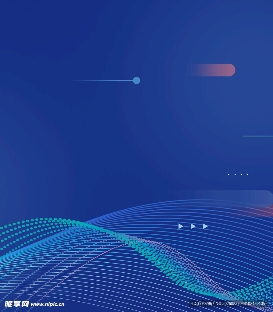 蓝色科技风抽象线条背景图