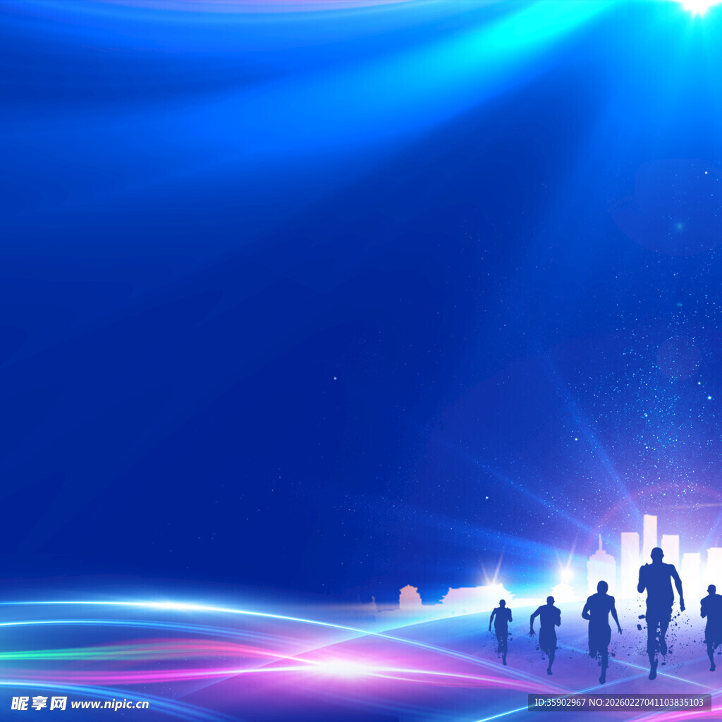 梦幻舞台光影下的人群