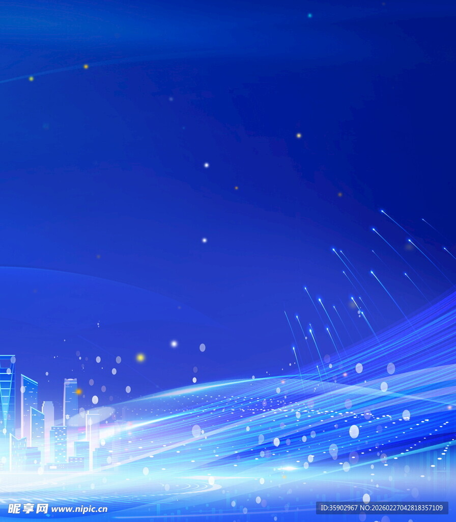 梦幻蓝色科技感背景画面