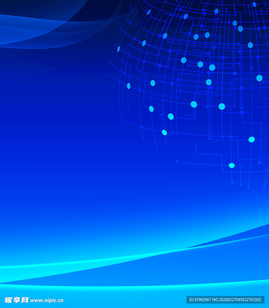 蓝色科技风抽象背景图