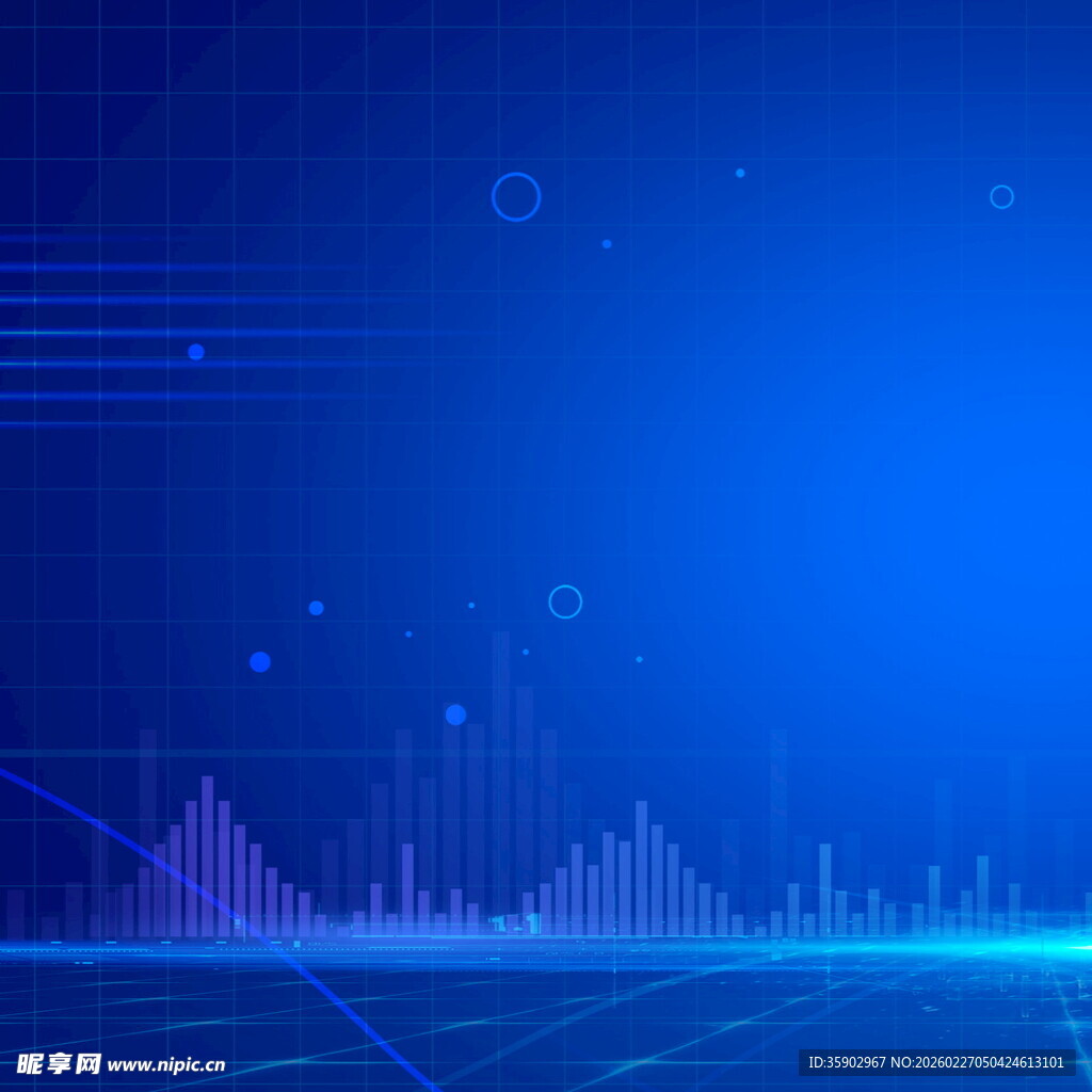 蓝色科技感数据背景图