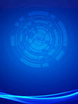 蓝色科技感圆形背景图案