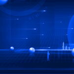 科技感蓝色未来场景背景