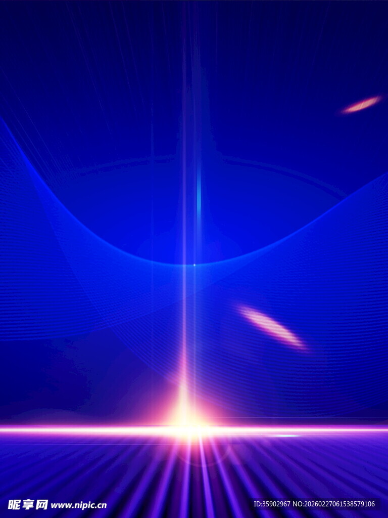 蓝色炫光科技感背景图