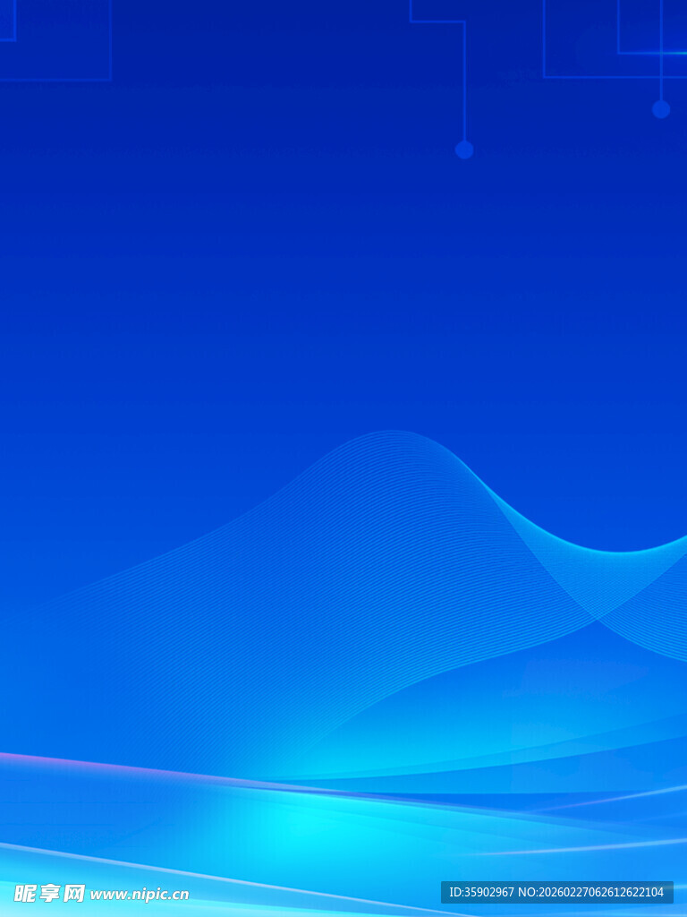 蓝色渐变抽象线条背景图