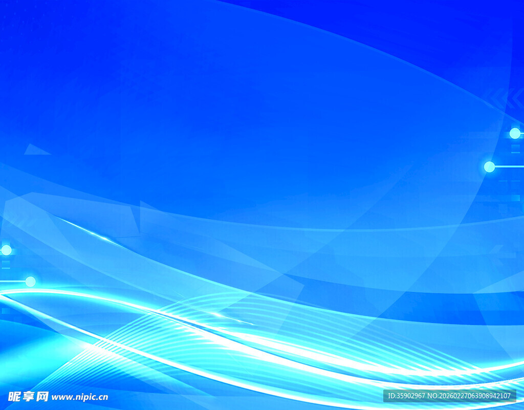 蓝色动感线条科技背景图