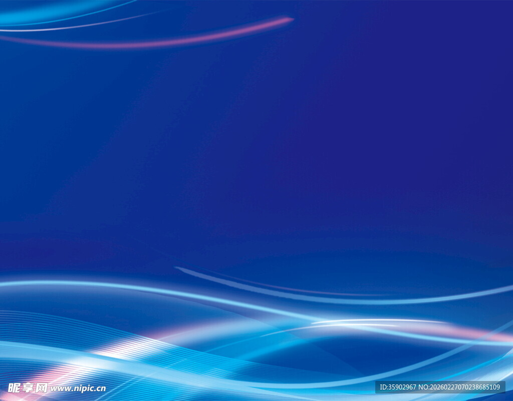 蓝色动感光线抽象背景图
