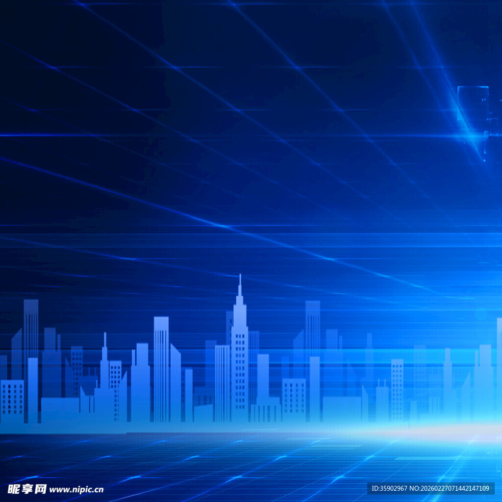 科技感城市夜景背景图