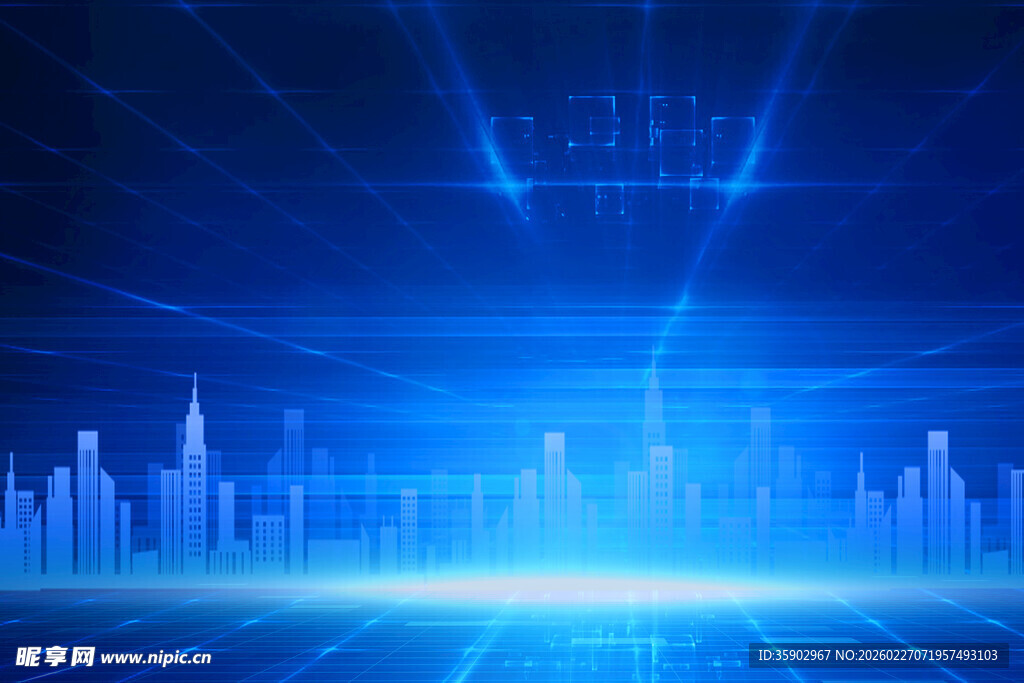 科技感城市夜景背景图