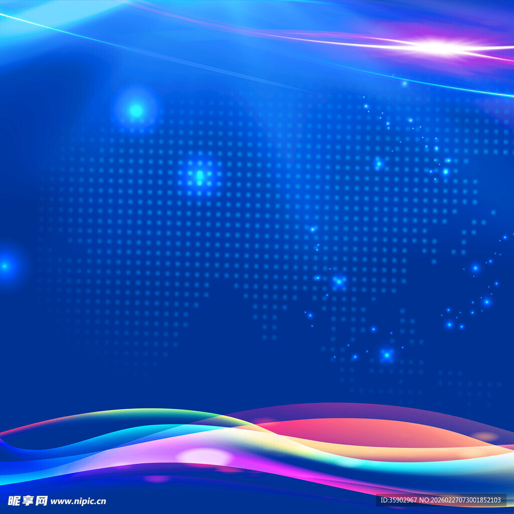 梦幻炫彩科技感背景图