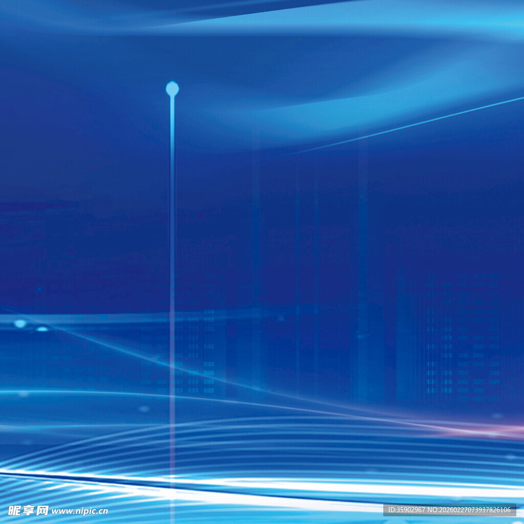 梦幻蓝色光影科技背景图