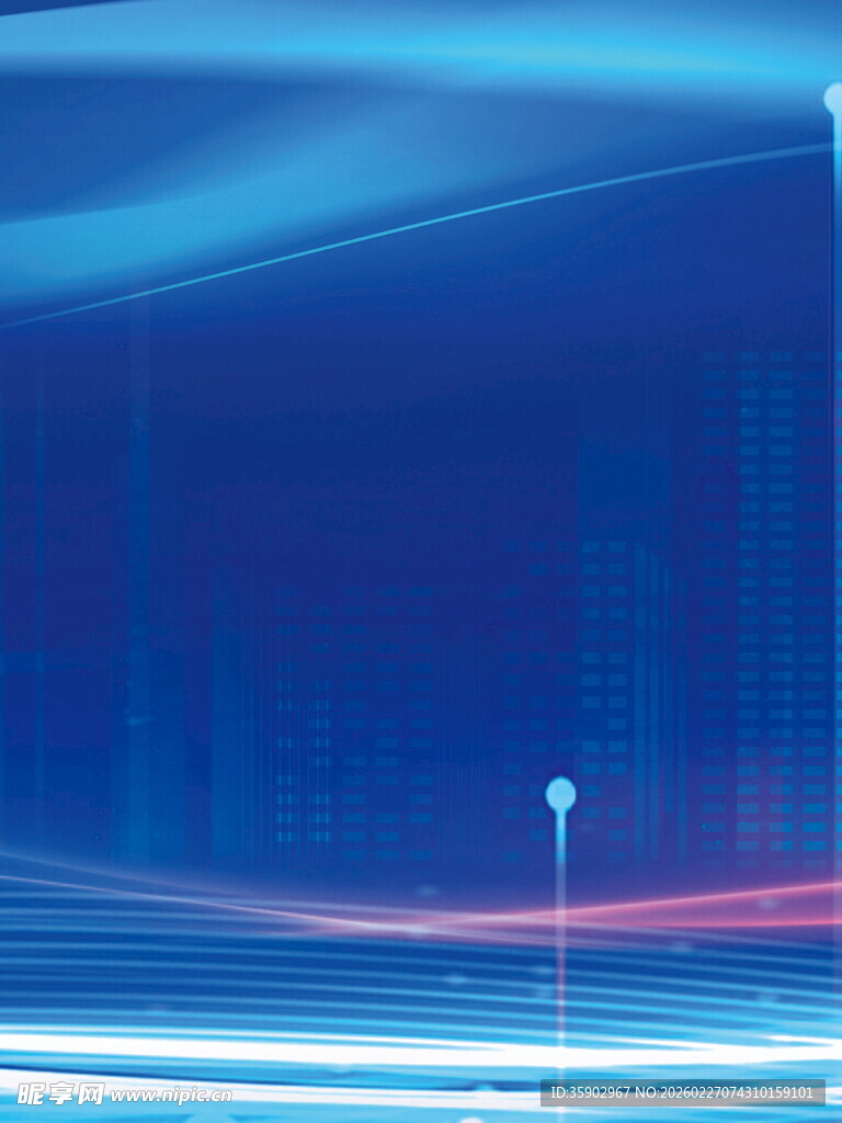 蓝色动感线条科技背景图