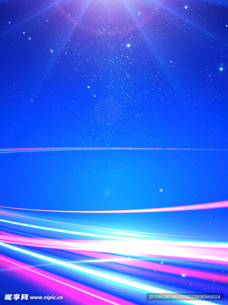 梦幻炫彩光线星空背景图
