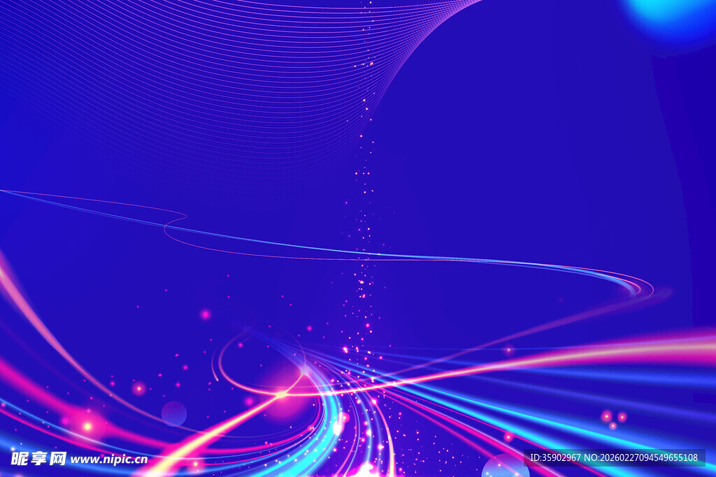 炫彩流光科技背景图案