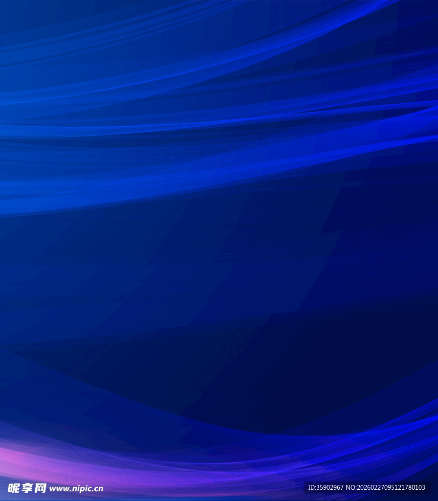 蓝色渐变流动线条背景图