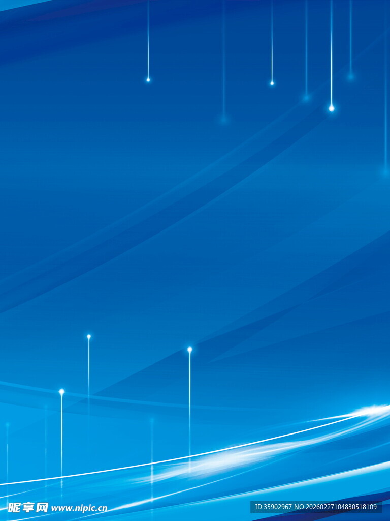 蓝色科技风抽象线条背景图