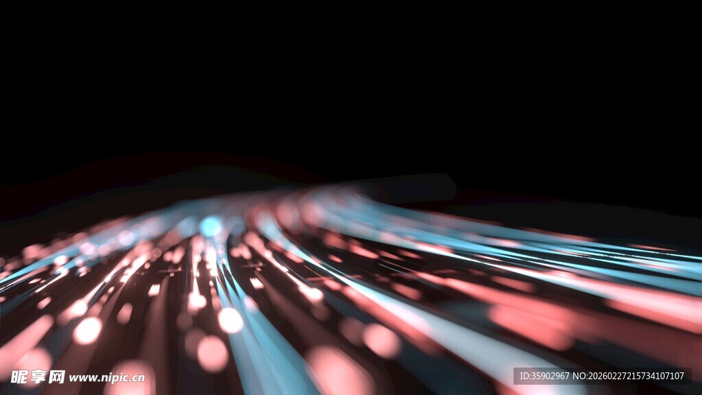 炫彩光线交织的梦幻场景