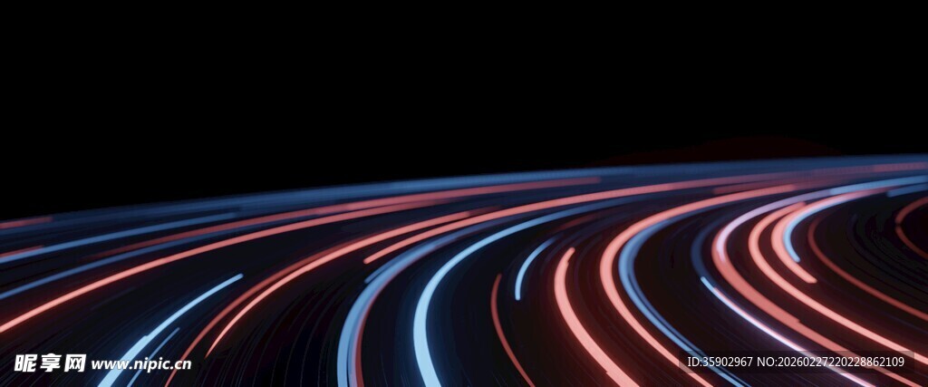 炫彩流动光线轨迹图