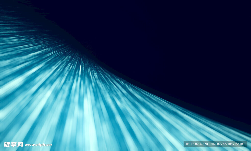 蓝色光线放射状背景图