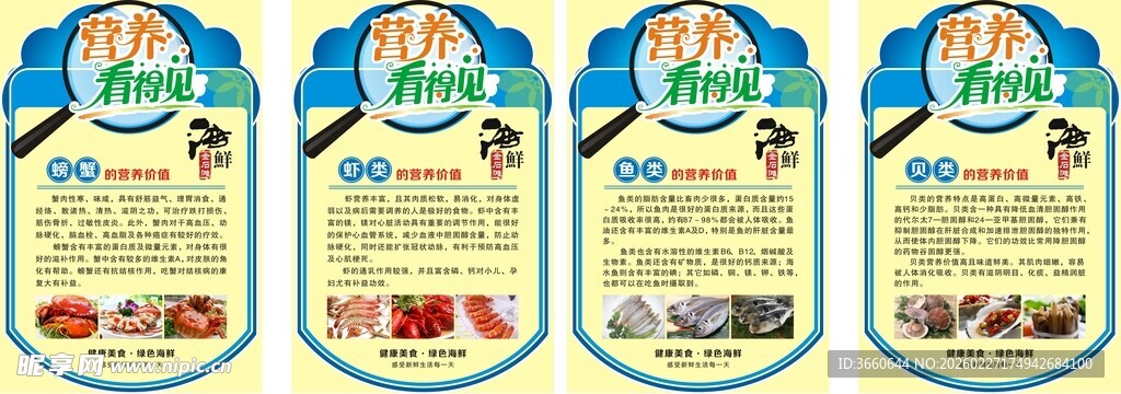 卡通风格营养成分信息卡