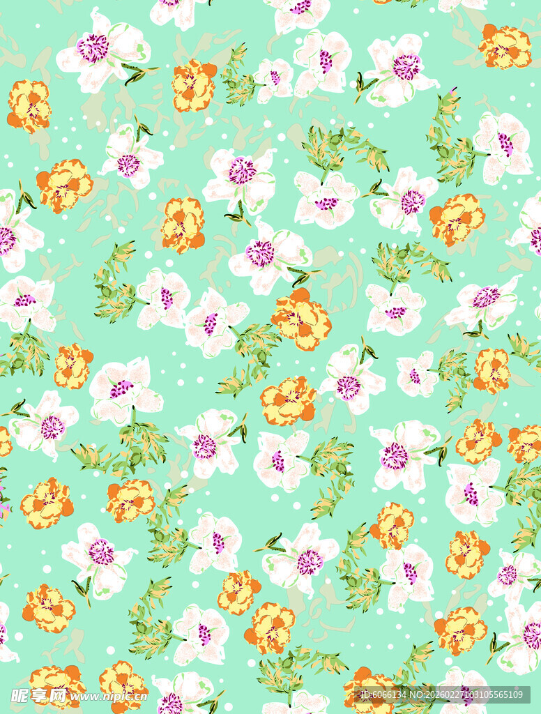 清新花卉图案背景