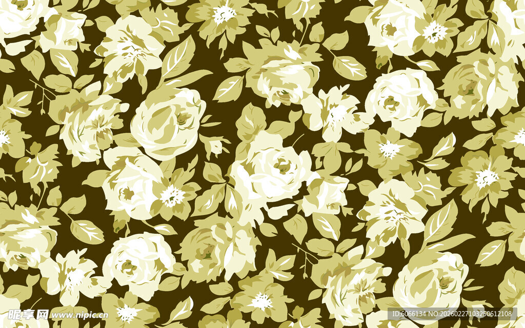 复古风花卉图案背景