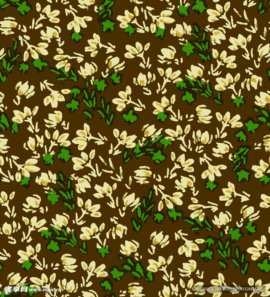 碎花图案布料纹理背景