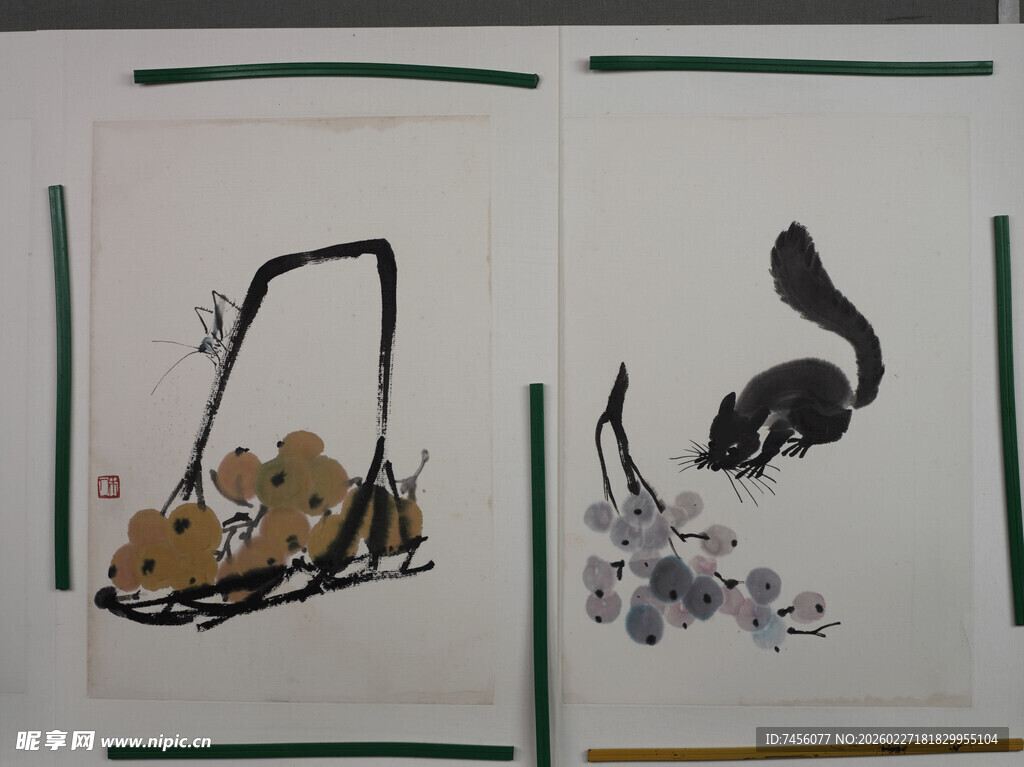 齐白石中式手绘花鸟装饰画