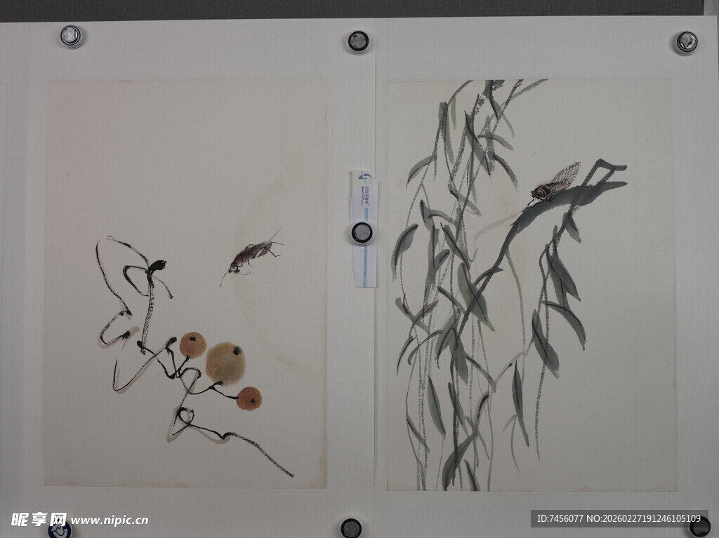 水墨花鸟写意画作品