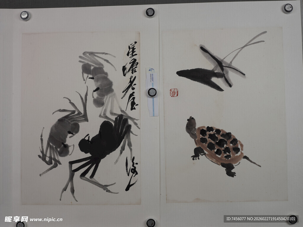 水墨动物画作展示