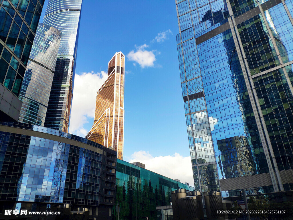 都市摩天大楼景观
