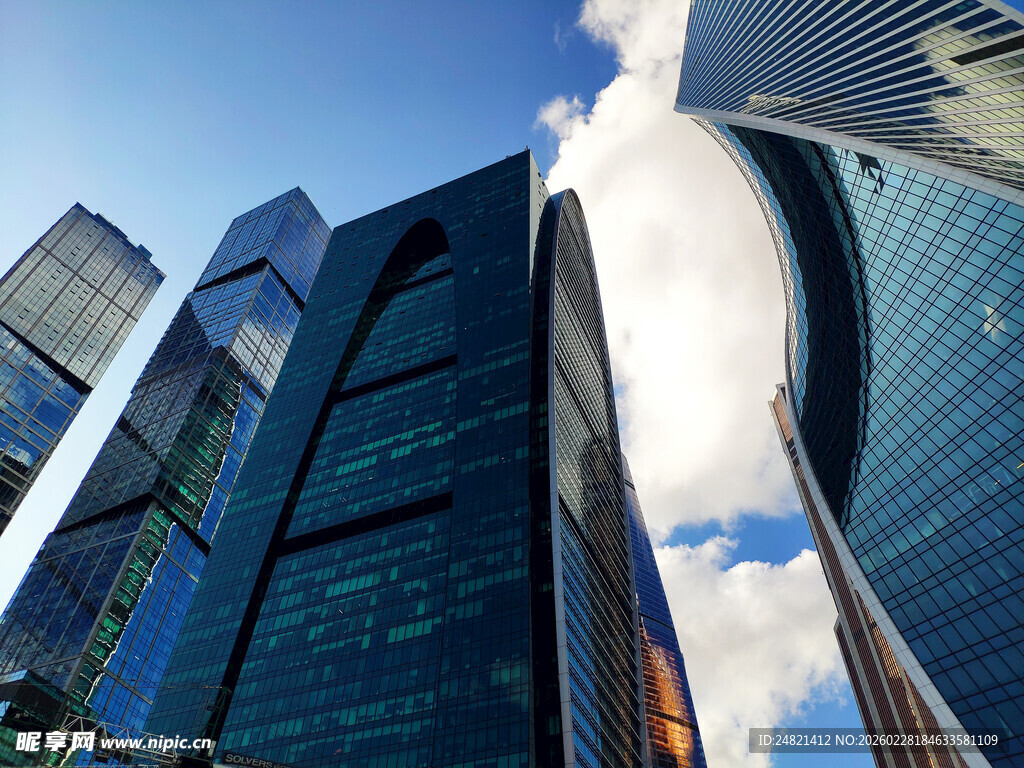 现代都市摩天大楼景观