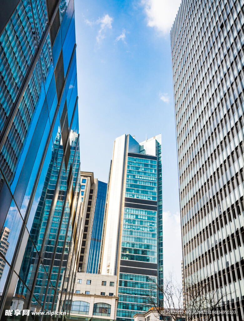 都市摩天大楼建筑群
