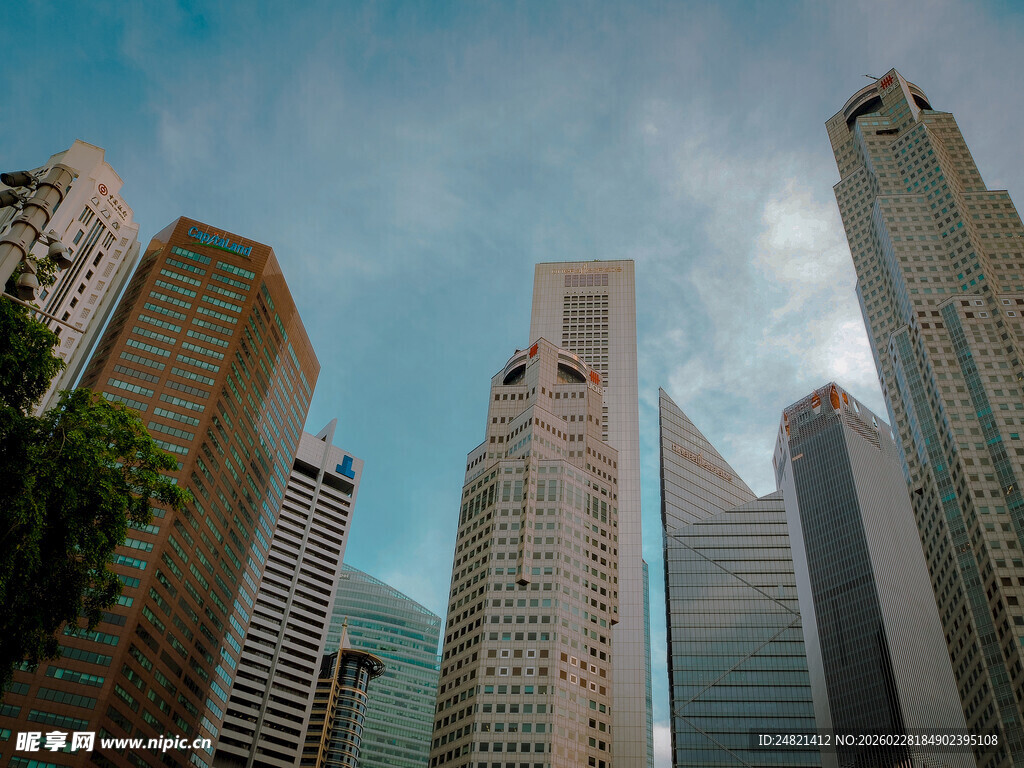 都市林立高楼景观