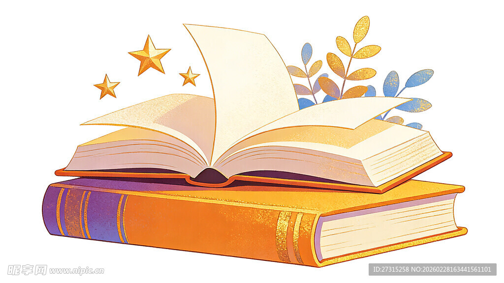 书本星星红色