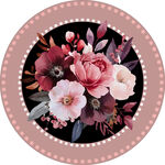 圆形花卉图案装饰设计