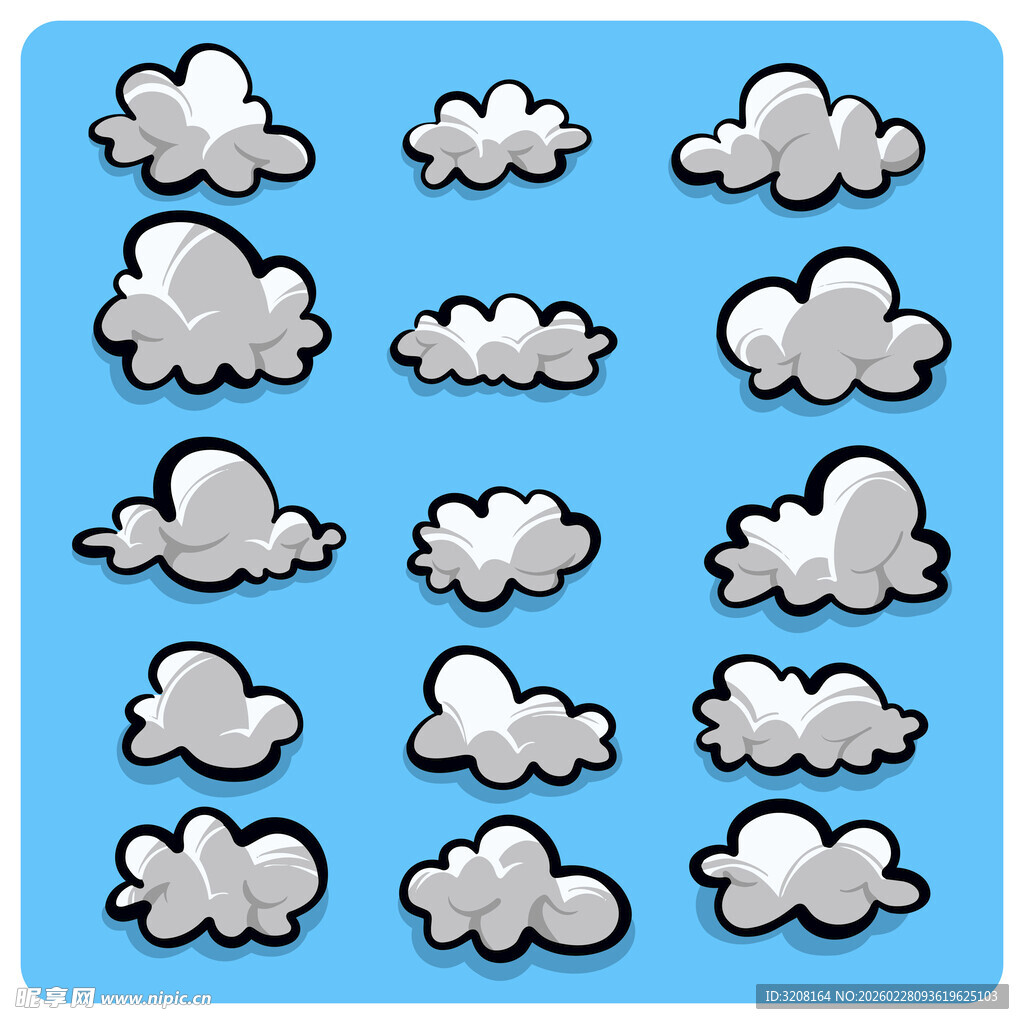 卡通云朵图案
