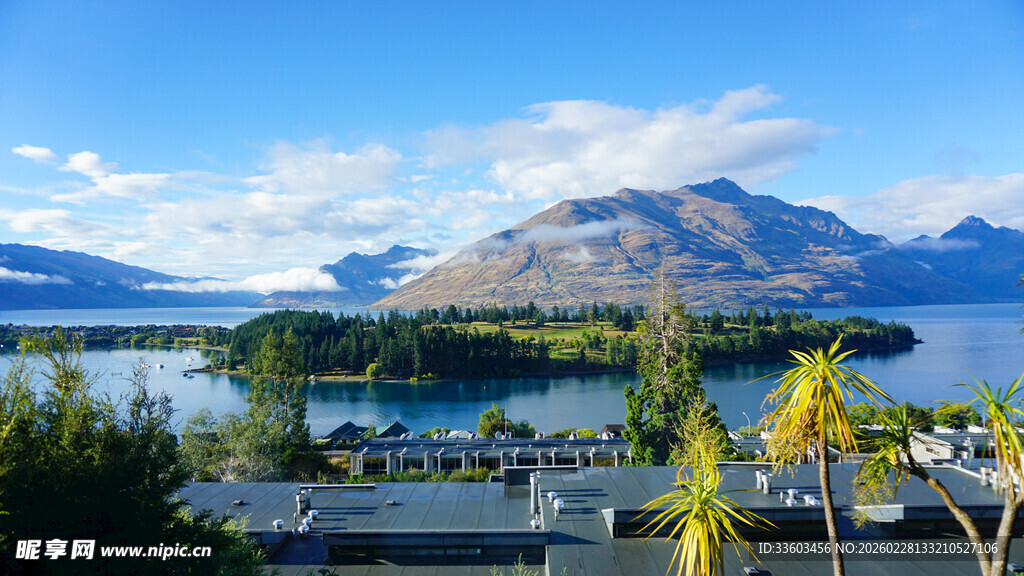 新西兰美丽湖景风光