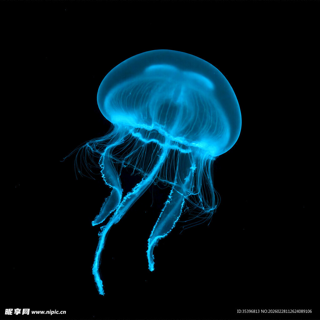 蓝色梦幻水母