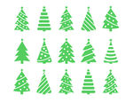 绿色圣诞树图案