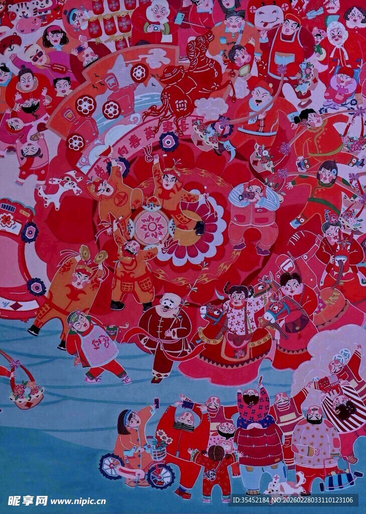 舞龙年画