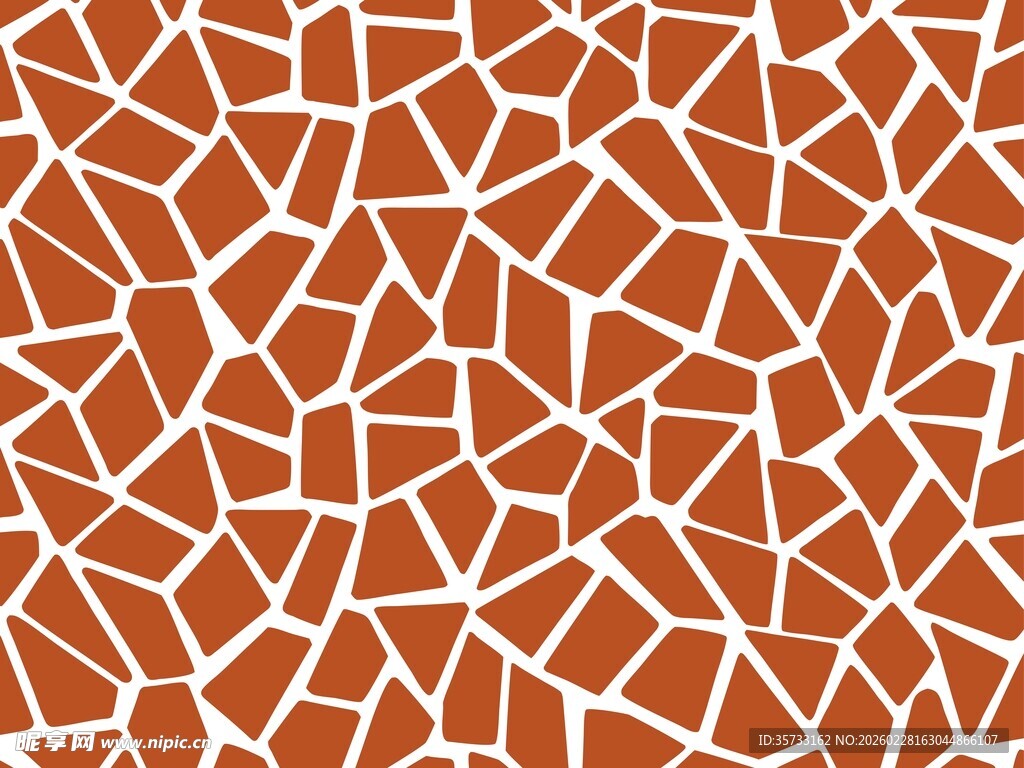 红砖碎块镶嵌图案