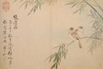 恽寿平双雀栖柳图