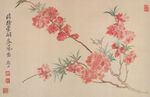 恽寿平国画桃花图