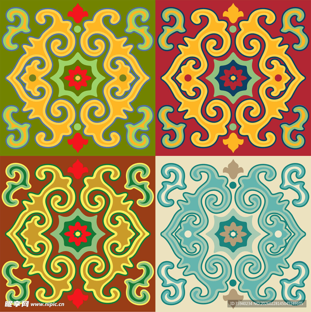 统几何花纹图案